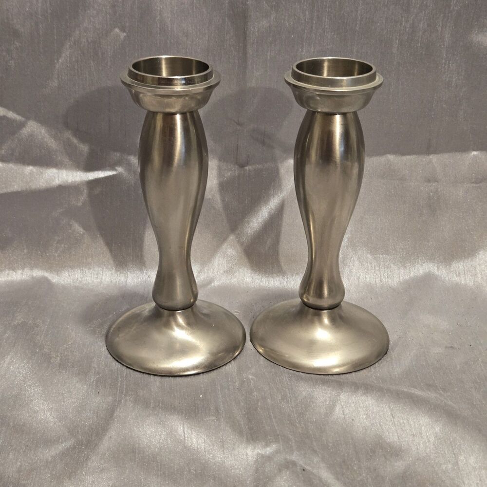 Bombay Pewter Vintage Candle Stick Holders 2 Piece Set